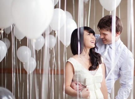 chụp ảnh cưới bằng bong bóng