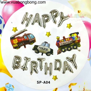 Sao chépSet bong bóng trang trí sinh nhật xe happy birthday