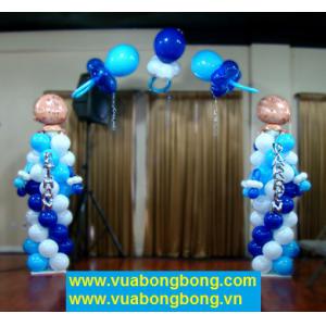 Cổng Bong Bóng Bay Sinh Nhật Thôi Nôi Em Bé