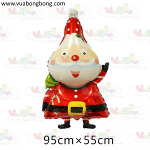 Bong bóng ông già noel santa lou mẫu 2 nilon nhôm kiếng bạc