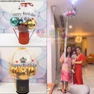 Hộp quà bong bóng bay kéo tiền