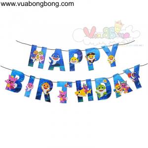 Banner dây cờ HAPPY BIRTHDAY baby shark