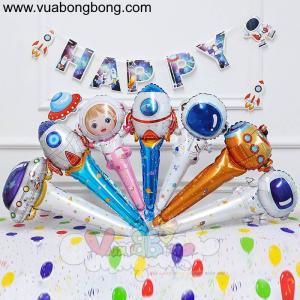 Bong bóng phi hành gia, phi thuyền, dĩa bay ufo thanh cây gậy cầm tay trung