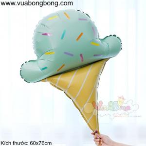 Bong bóng kem ốc quế cốm nylon nhôm kiến bạc