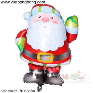 Bong bóng ông già noel santa lou mẫu 3 nilon nhôm kiếng bạc