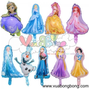 Bong bóng công chúa size mini nilon nhôm kiếng bạc