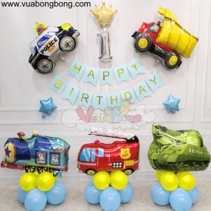 Set bong bong bóng HAPPY BIRTHDAY trang trí sinh nhật cho bé trai mẫu 3