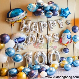 Set bong bóng HAPPY DAYS 100 trang trí sinh nhật mẫu 1