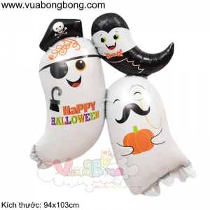 Bong bóng ba con ma dễ thương cute nylon nhôn kính bạc