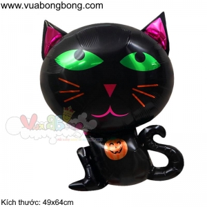Bong bóng mèo đen của phù thủy halloween