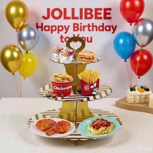 Khay kệ 3 tầng trưng bày thức ăn