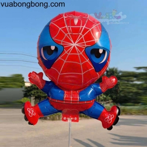 Bong bóng người nhện spider man nẹp van gắn que