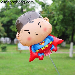 Bong bóng superman nẹp van gắn que