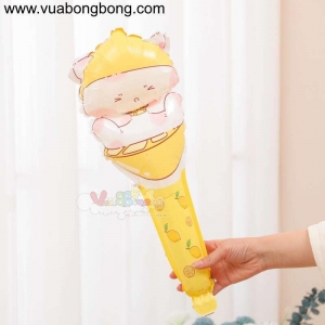 Bong bóng gấu và trái chanh thanh cây gậy tay cầm dài