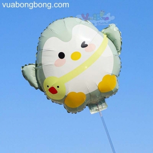 Bong bóng chim cánh cụt penguin baby nẹp van gắn que