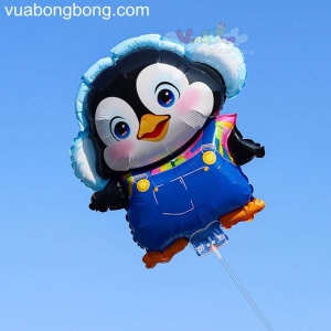Bong bóng chim cánh cụt penguin music nẹp van gắn que