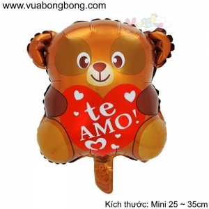 Bong bóng gấu nâu TEAMO size mini nhỏ